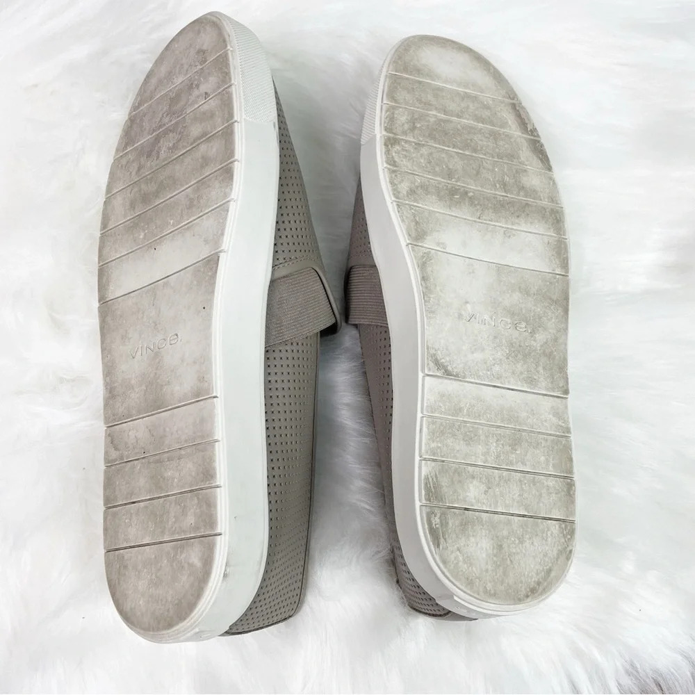 VINCE Blair Slip-On Sneakers Perforated Calf Skin Leather 10 Casual Loafers - Picture 9 of 11